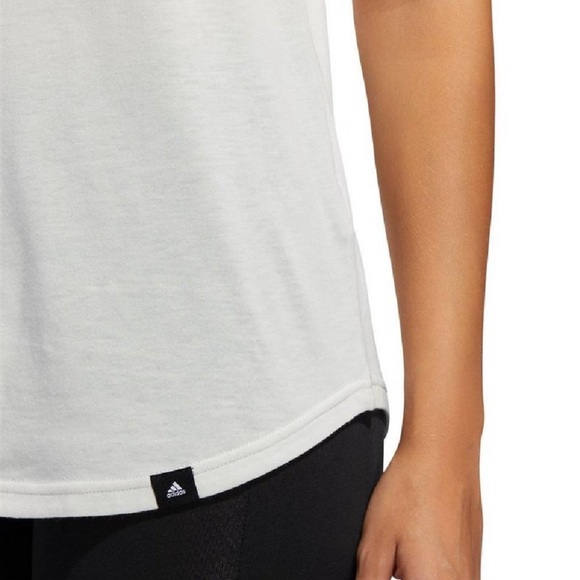 NWT Adidas Floral Ess Tank beige gray Small S - Picture 3 of 11